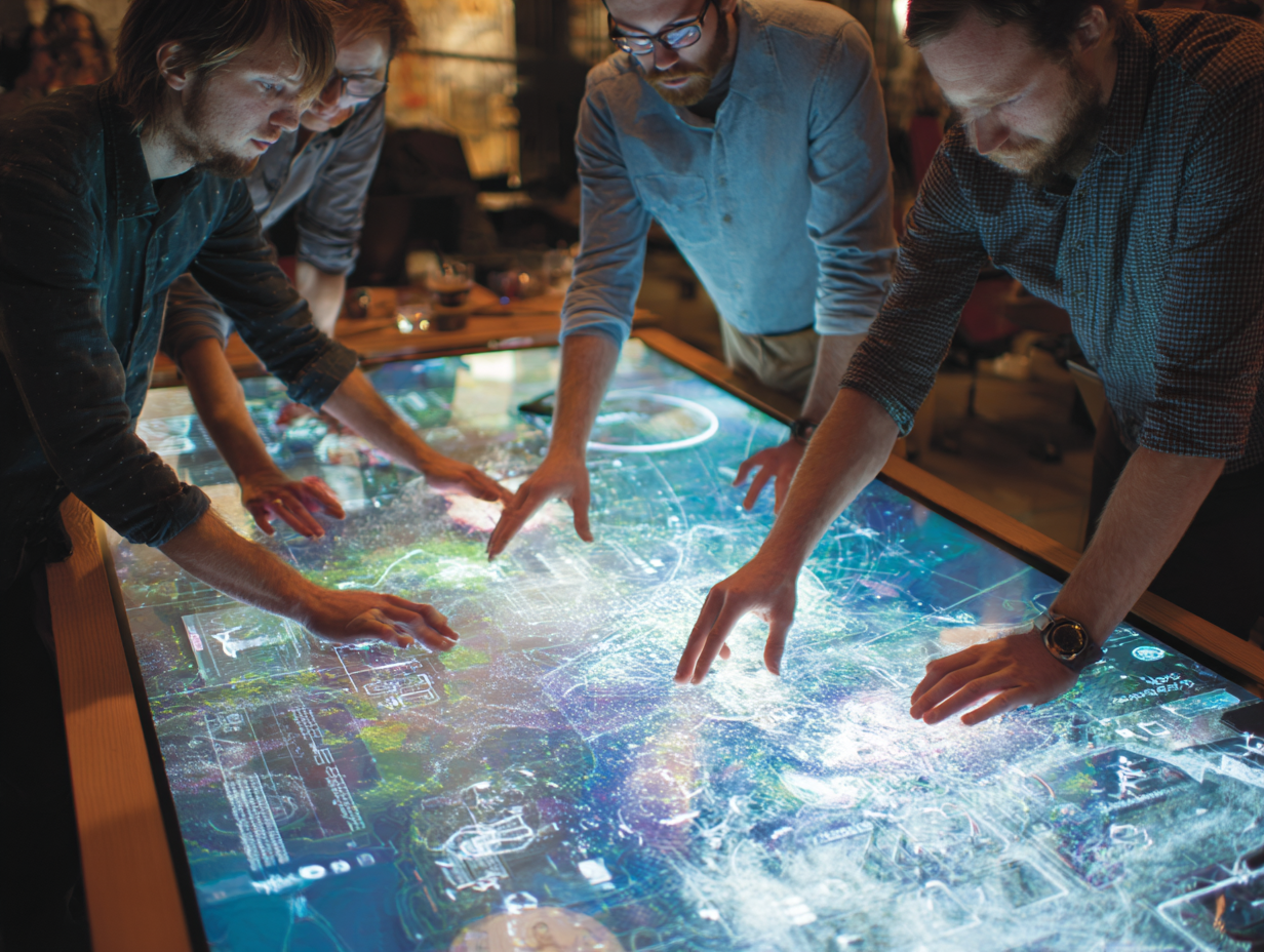 Creative collaboration illustration